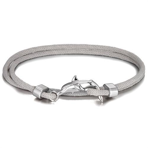 

Milan Rope Colorful Multi-Circle Adjustable Boys And Girls Bracelet Small Fresh Dolphin Hand Rope світло-сірого кольору