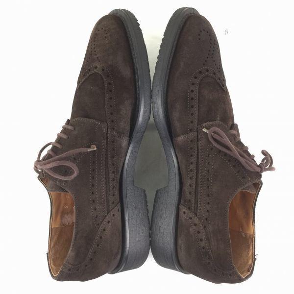 LLOYD IRVING Made In Germany Suede Leather Wingtip Business Shoes Brown Size 9F 27.5 Men's(USED)