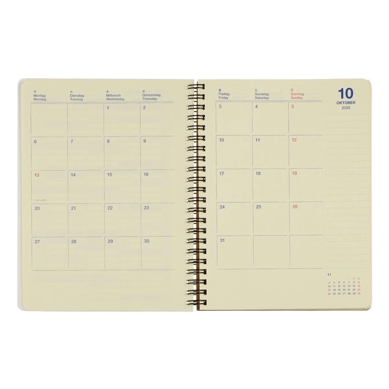 [Delfonics Planner 2026 Edition / Starting October 2025] Rollbahn Clear A5 Monthly Planner (Clear Green)