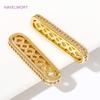 18K Gold Plated Inlaid Zircon Multi Strands Spacer Beads Bar,Bracelets Separators Bar,For Jewelry Making Supplies DIY Findings