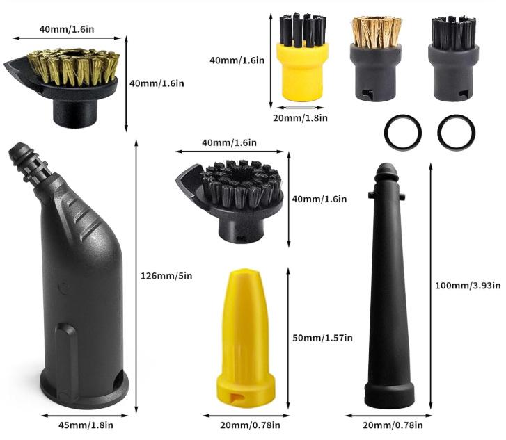 Cloth Mop Cover and Brush Set for Karcher SC1-SC5 Steam Cleaners