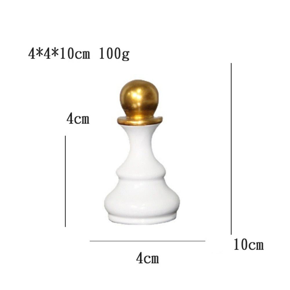 Collection Objects International Chess Ornaments Black White King Height Chess Home Decor