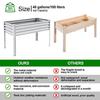 Galvanized Raised Garden Bed with Legs 48×24×32in Large Metal Elevated Planter Box with Drainage Holes for Backyard Patio Balco