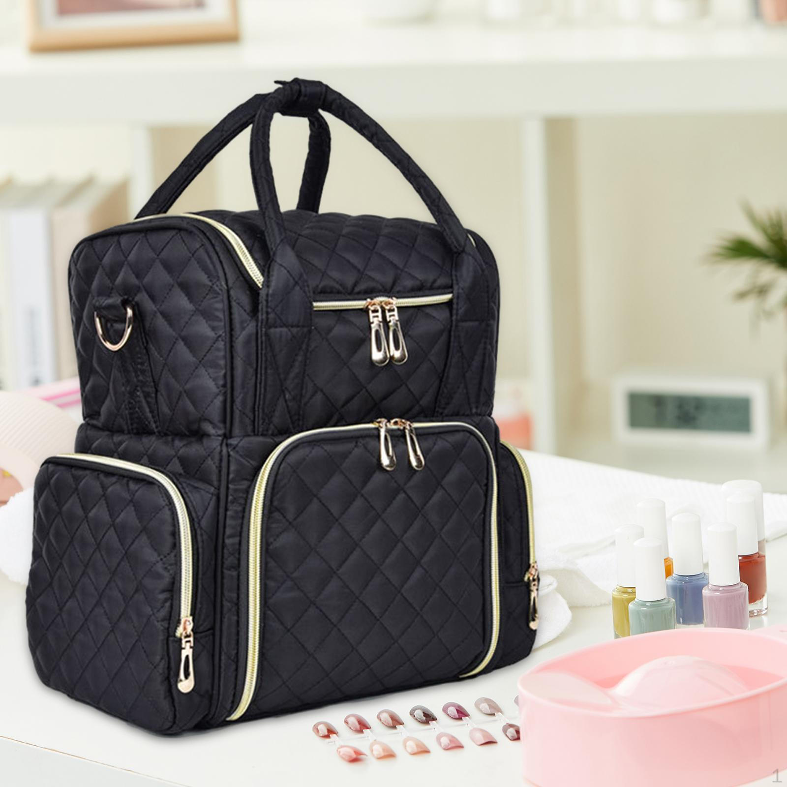 Portable Cosmetic Bag, Makeup Pouch Nail Polish Carrying Case Durable Organizer