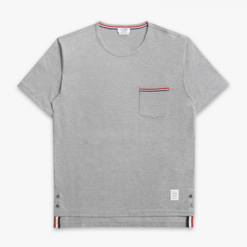 Tom Brown Mjs010a 01454 055 T-shirt męski z krótkim rękawem i paskiem na kieszeni na piersi