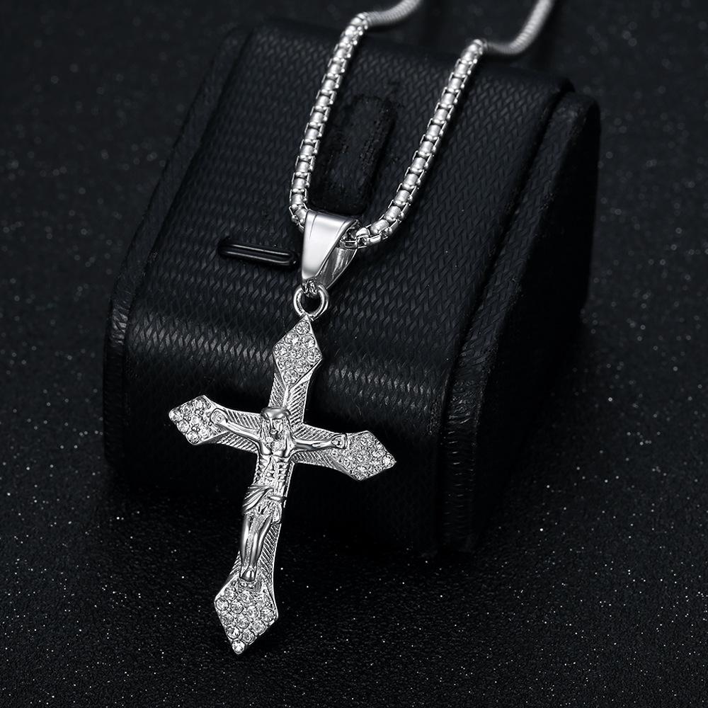 2026 Schmuck Mode Trend Inlay Zirkon Herren Exquisites Geschenk Schmuck Halskette Gold Inlay Diamant YS Kreuz Anhänger Halskette