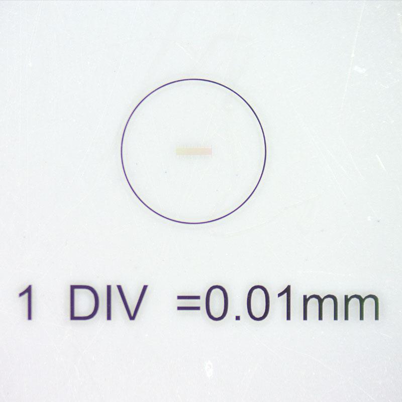 Mikroskopbord Mikrometer Kalibreringsglas Graderad Skala Glas 0,1/0,01 mm Mikroskop Riktmedel Rektikelindelning
