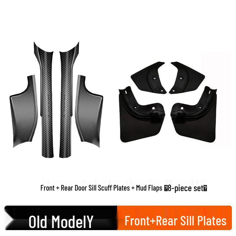 Tesla Model Y/3/YL Front & Rear Tailgate Protection Strips and Door Sill Plates with Free Shipping