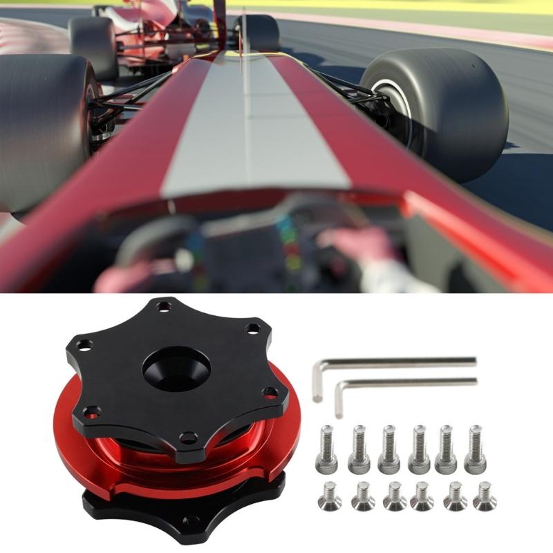 Vehicle Steering Wheel Adapter 8.9cm Diameter Anti Rusts Easy Operate for Racings Enthusiasts Improves Driving Safety