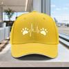 Adjustable Baseball Cap with Pet Heartbeat Pattern  Lightweight Unisex Hat for Outdoor Weddings Parties