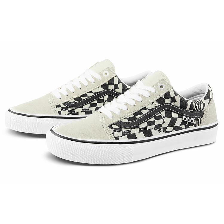 Old Skool Skate Vans 'Checkerwarp - Black White' VN0A5FCB9CU