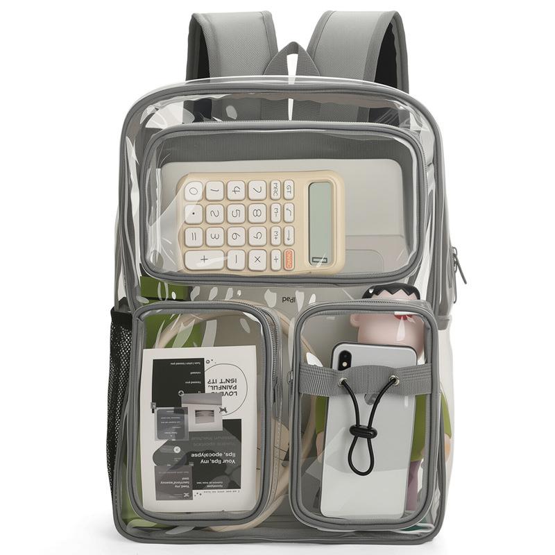 SchoolbagPVC backpack female class big schoolbag transparent design backpack wholesale pvc transparent travel backpack male