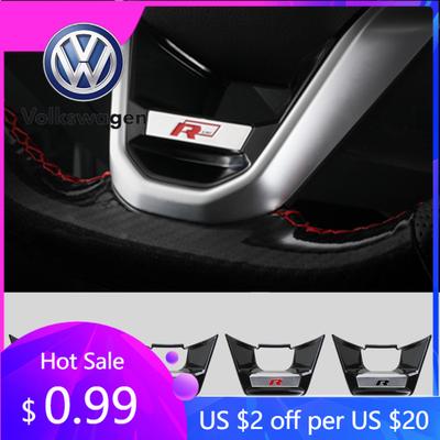 For VW Volkswagen Jetta MK5 Golf Car Steering Wheel Emblem Sticker Decals for Volkswagen VW Golf 8 MK8 Magotan CC Tayron X Touar