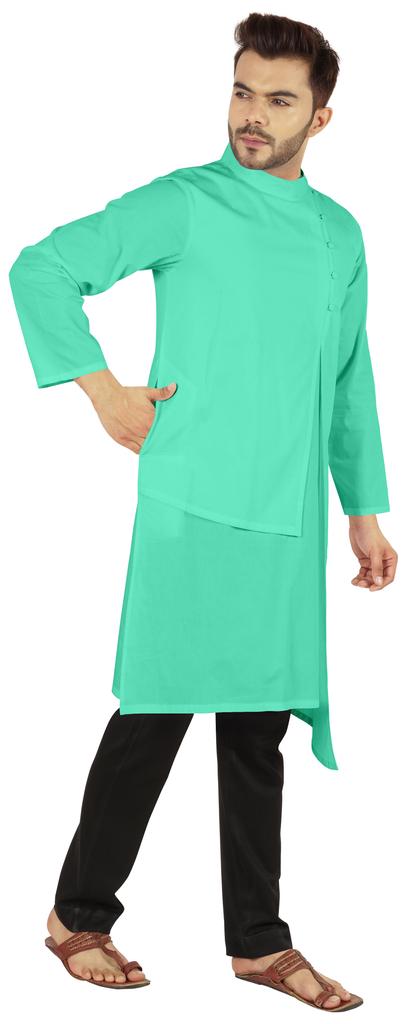 Atasi Indian Designer Kurta For Mens Party Wear Solid Color Ethnic Long