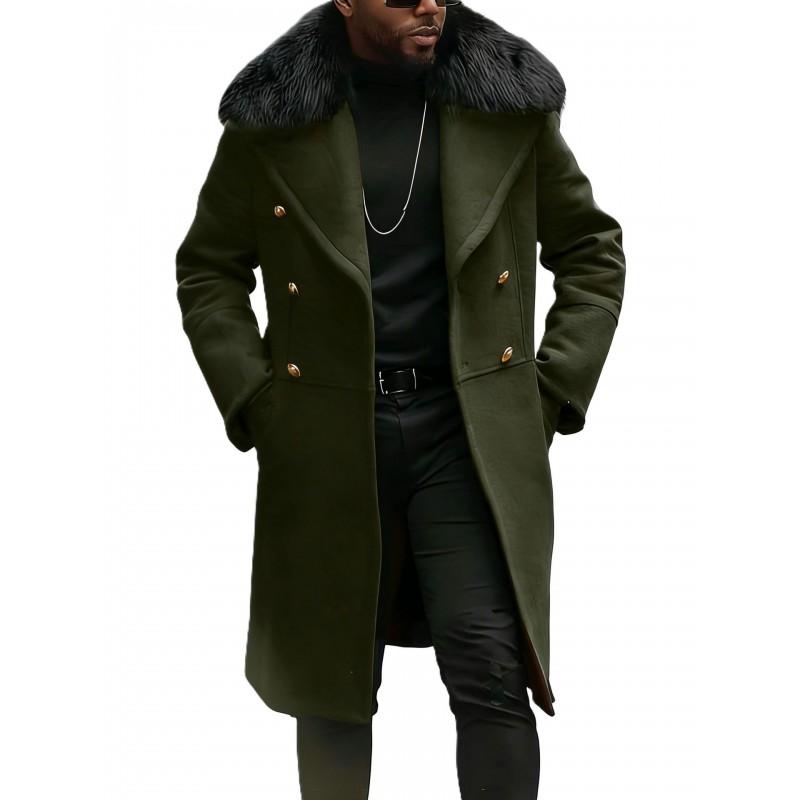 Womens Wool Blend Trench Coat With