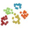 50Pcs 6 Sided Game Dice Set Round Corner Translucent Dice for Board Games Math Games
