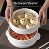 Microwave Multi-Layer Steaming Rack for Buns - High-Temperature Household Steamer Plate.