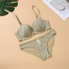 Sexy Half-cup Lace Suit for Small Chest, Non-empty Cup Underwear for Women, Gathered Anti-sagging Bra
