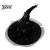 Black Cosplay Hats Glitter Sequins Halloween Hat Witch for Women Women Large Mesh Wizard Reusable Dressing Props with Butterfly