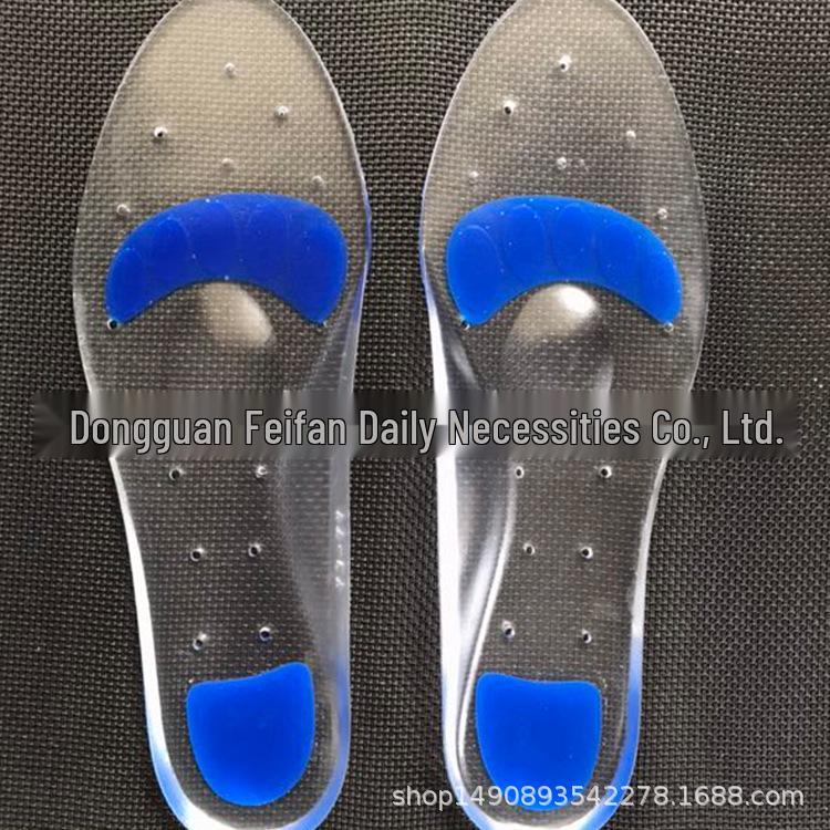 

Силиконовые гелевые стельки для амортизации: Утолщенная поддержка свода стопы, облегчение боли в пятке, массажная стелька для всей стопы Size 39-40