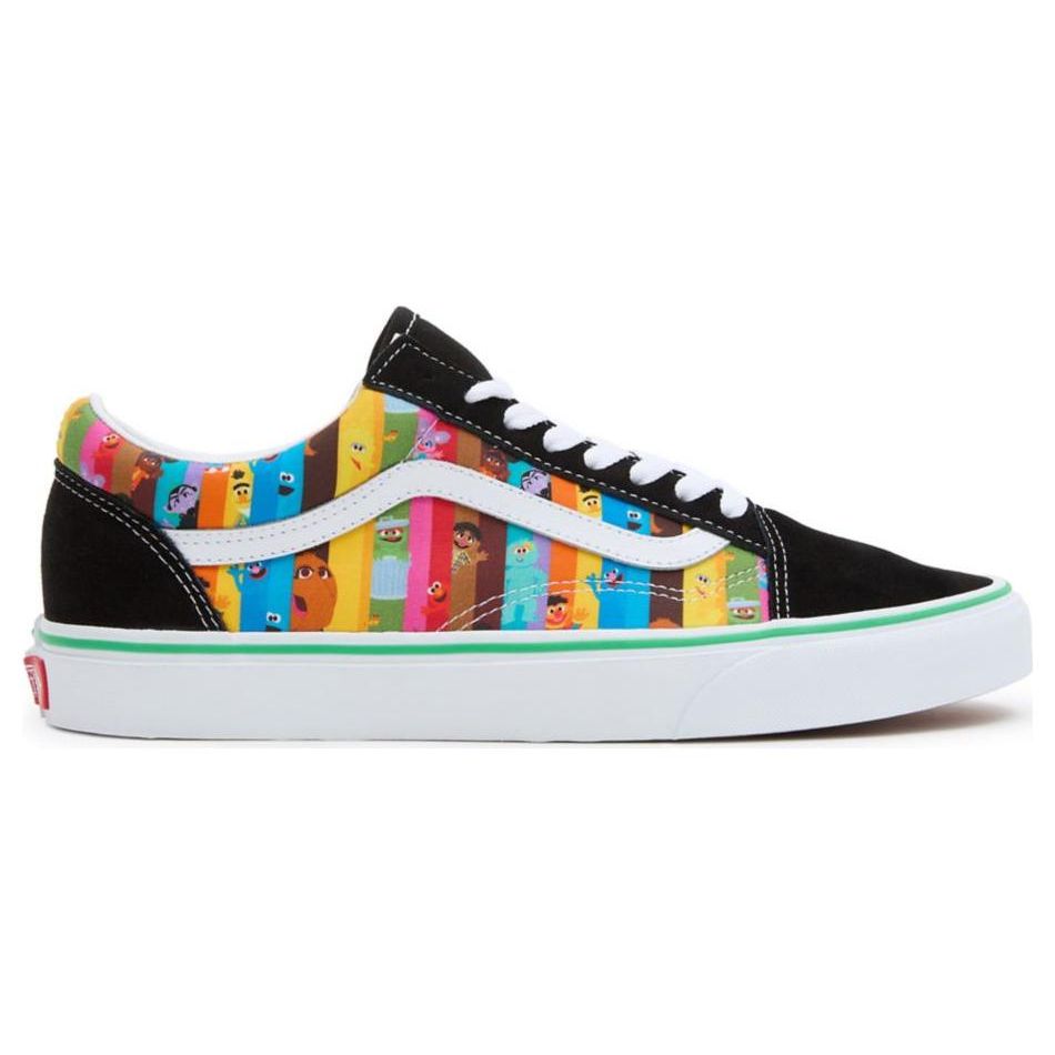 Vans Sezamová ulice x Old Skool Duhové pruhy Unisex tenisky Vícebarevné VN000D3HBMB