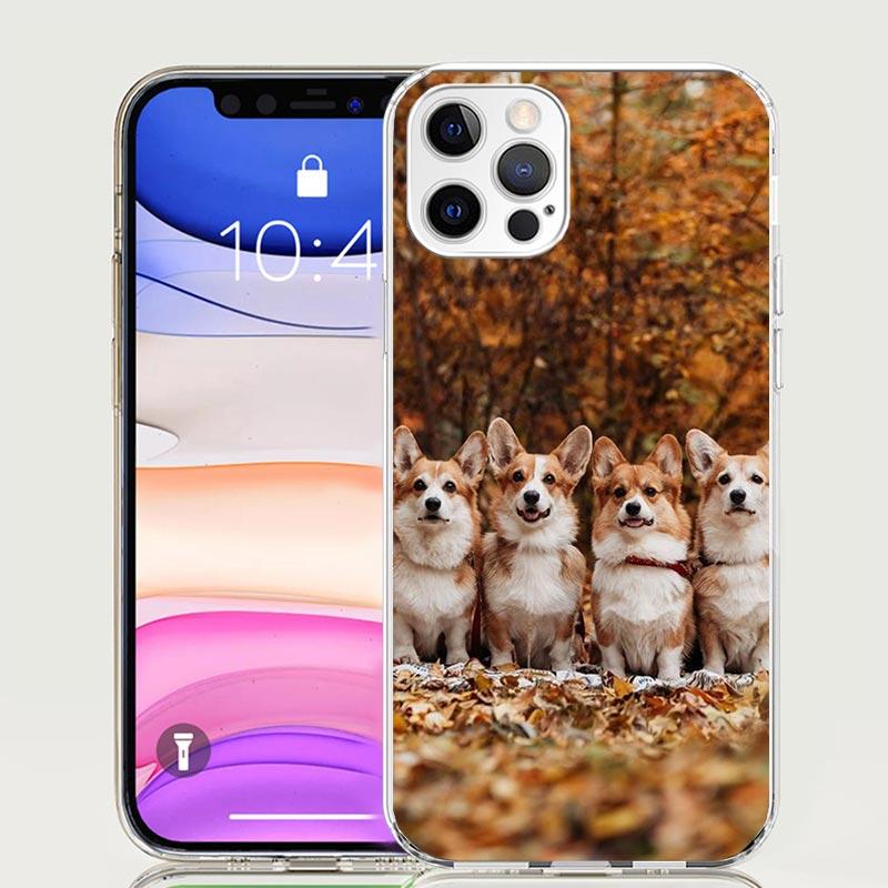 Cute Lovely Corgi Dogs Phone Case For iPhone 17 Air 16 15 Plus 11 14 Pro Max 13 Mini 12 7 8 + SE Pattern Art Customized Cover 17