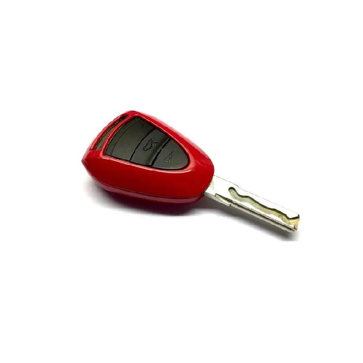 Gloss Red Color Remote Key Cover Protection Case Keypad For Porsche BLACK Head Remote Key