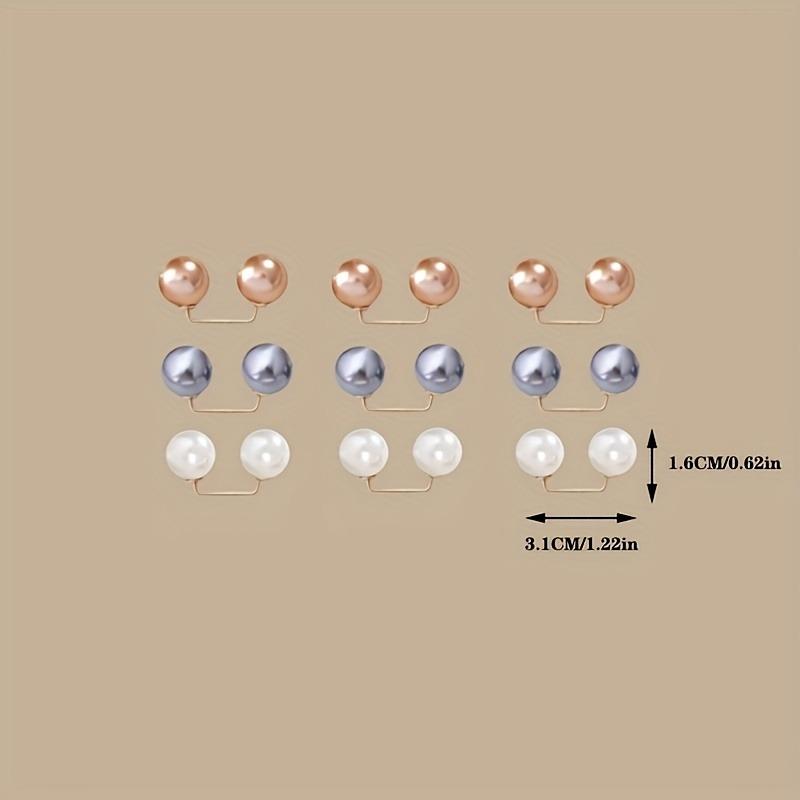 9pcs 3-Color Anti-Show Clothes Pin Waist Buttons Versatile Decorative Pins for Shirts Dresses Blouses Plastic, Pins for Clothes