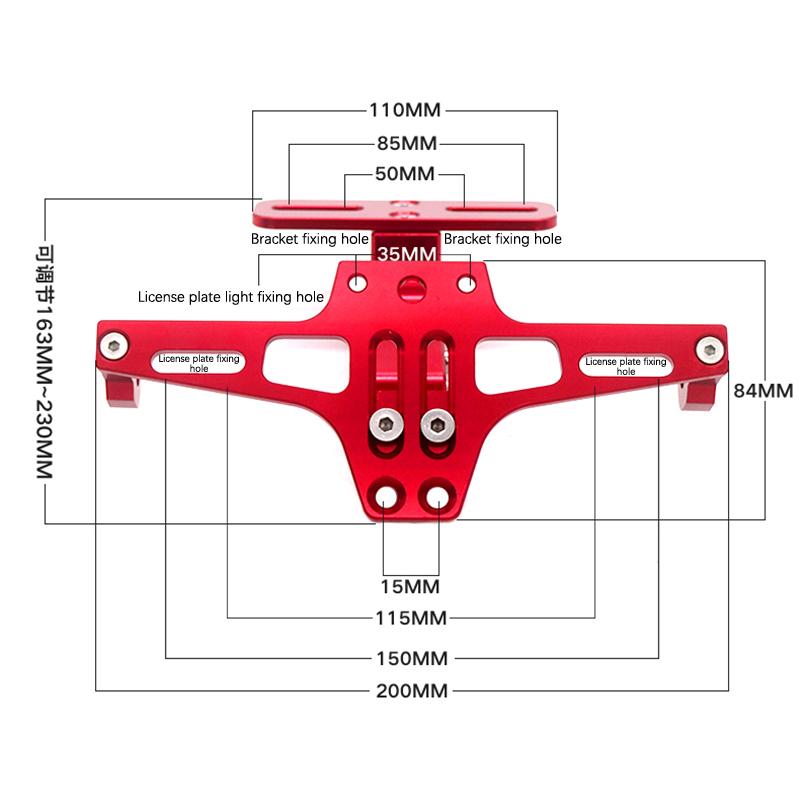 Universal Adjustable Motorcycle License Number Plate Bracket Rear Turn Signal Lamp Holder Cnc Aluminum Fender Eliminator Kits