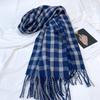 Plaid Scarf Women's Autumn and Winter New Warm Fringed Shawl Scarf Warm Windproof Neck Scarf Casual Outdoor