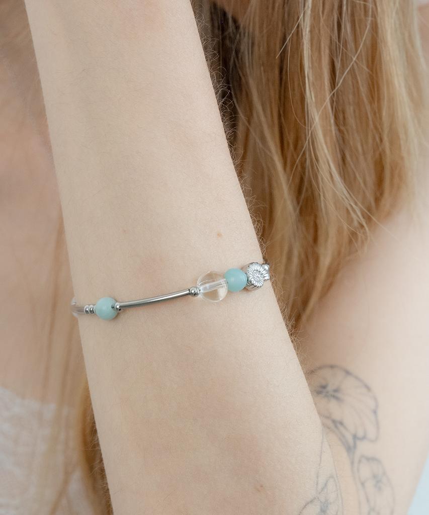 Xanadu Aqua Shell Bracelet_Mint