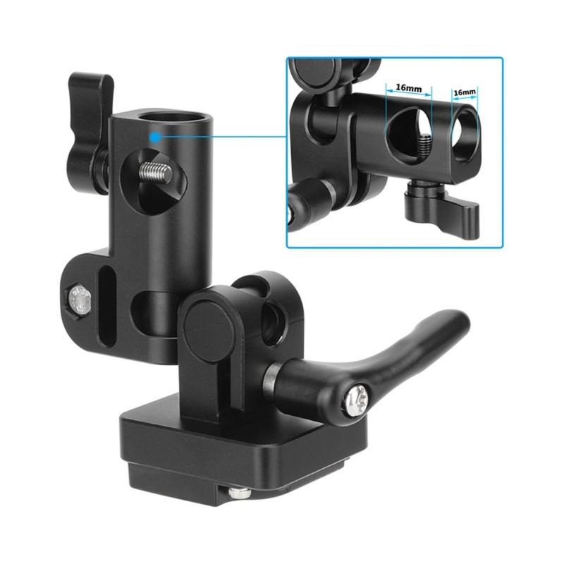 Aluminum Alloy V Mount Battery Adapter 180°Rotatable Designing for C Clamp Conversion for Light Stands and Tripods