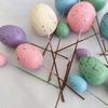 20Pcs Easter Foam Eggs Handmade Art Ornament Decorative Crafts Supplies for Children Adults DIY Photo Props