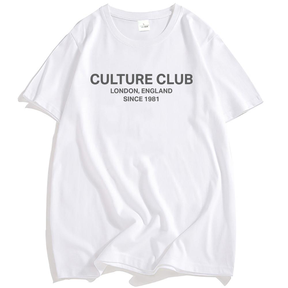 CULTURE CLUB Since 1981 Tshirts Unisex Streetwear Loose Men Women Cotton T-shirt Graphic Print Clothing Male O-neck Casual Tees
