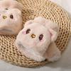 Winter Warm Flip Plush Gloves Student Writing Bare Finger Cartoon Cycling Warm and Cold Gloves