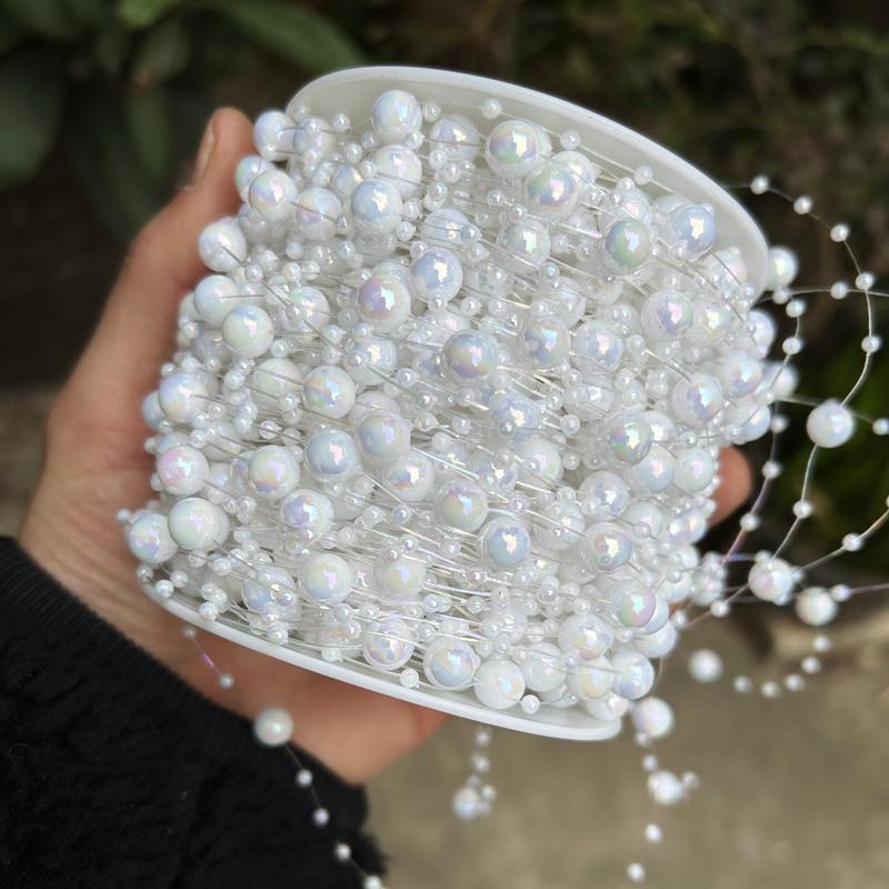 Faux Pearl Fringe Chain Artificial Pearls String DIY Handmade Jewelry Accessories Bridal Hair Accessories Bouquet Decor