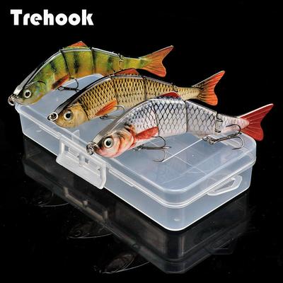 3pcs/Box 4-Segments Swimbait Sinking Wobblers Set of Lures 12cm 16g Lifelike Crankbaits Fishing Lure Artificial Bait Kit