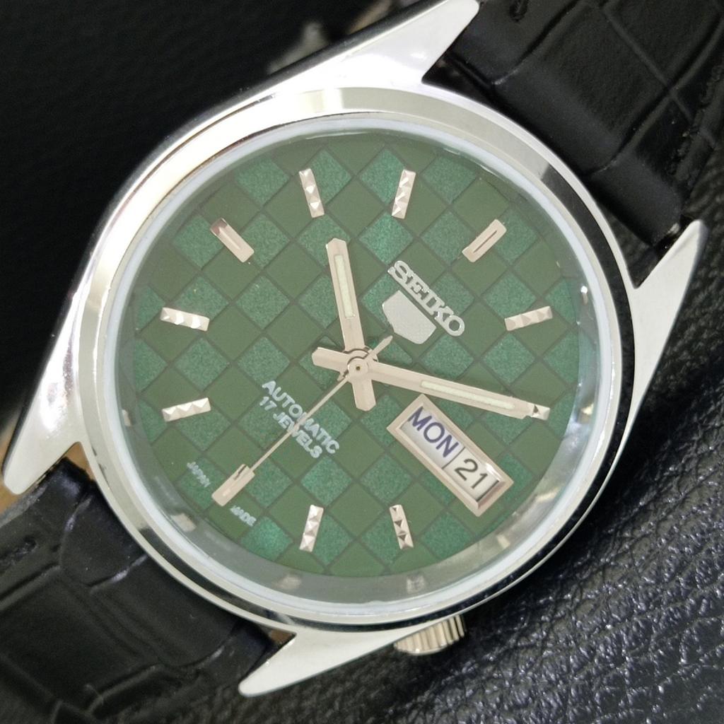 

АВТОМАТИЧЕСКИЕ ВИНТАЖНЫЕ ВОССТАНОВЛЕННЫЕ ЧАСЫ SEIKO 5 JAPAN С ЗЕЛЕНЫМ ЦИФЕРБЛАТОМ a440457-4 Sk-a440457