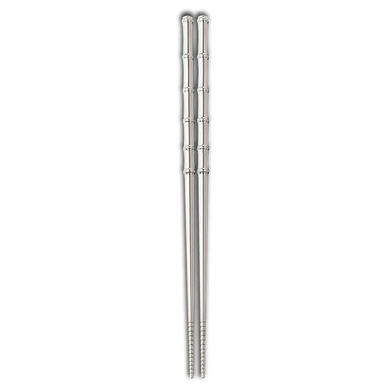 

20.5cm Titanium Alloy Chopsticks Bamboo-Joint Antibacterial Anti-Mold Heat-Resistant Anti-Slip for Outdoor Camping Tableware