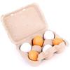 6 stk tre-egg leketøy Kjøkkenleker Simulert tre-egg lekesett Matlaging Leke-kjøkken Late som-lek Påske DIY Leketøy Hus Spill