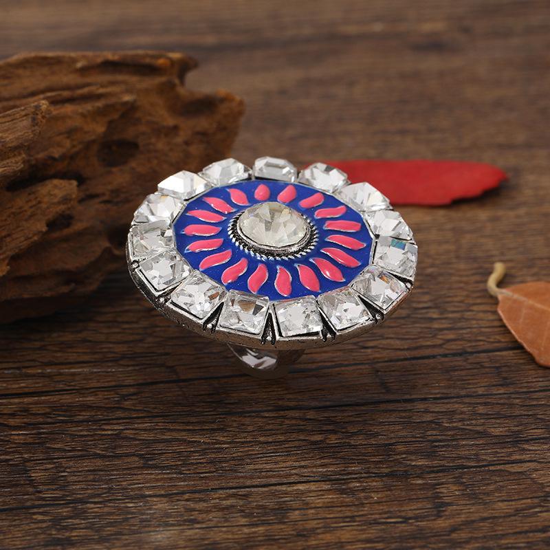 European and American Rhinestone Adjustable Fashion Ring