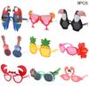 2-9Pcs Hawaiian Glasses Kit Luau Summer Birthday Decoration Tropical Party Favors Funny Sunglasses Props Beach Wedding Supplies