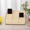 Mobile Phone Accessory Organizer: Classroom & Office Multi-Grid Storage Box with Tempered Film.