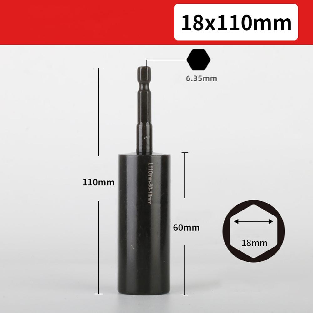 110mm Deepen Socket Wrenches Hexagon Nut Driver Drill Bit H8-H14 Sleeve Adapter Auto Repair Spanner Electric Wrench Hand Tools