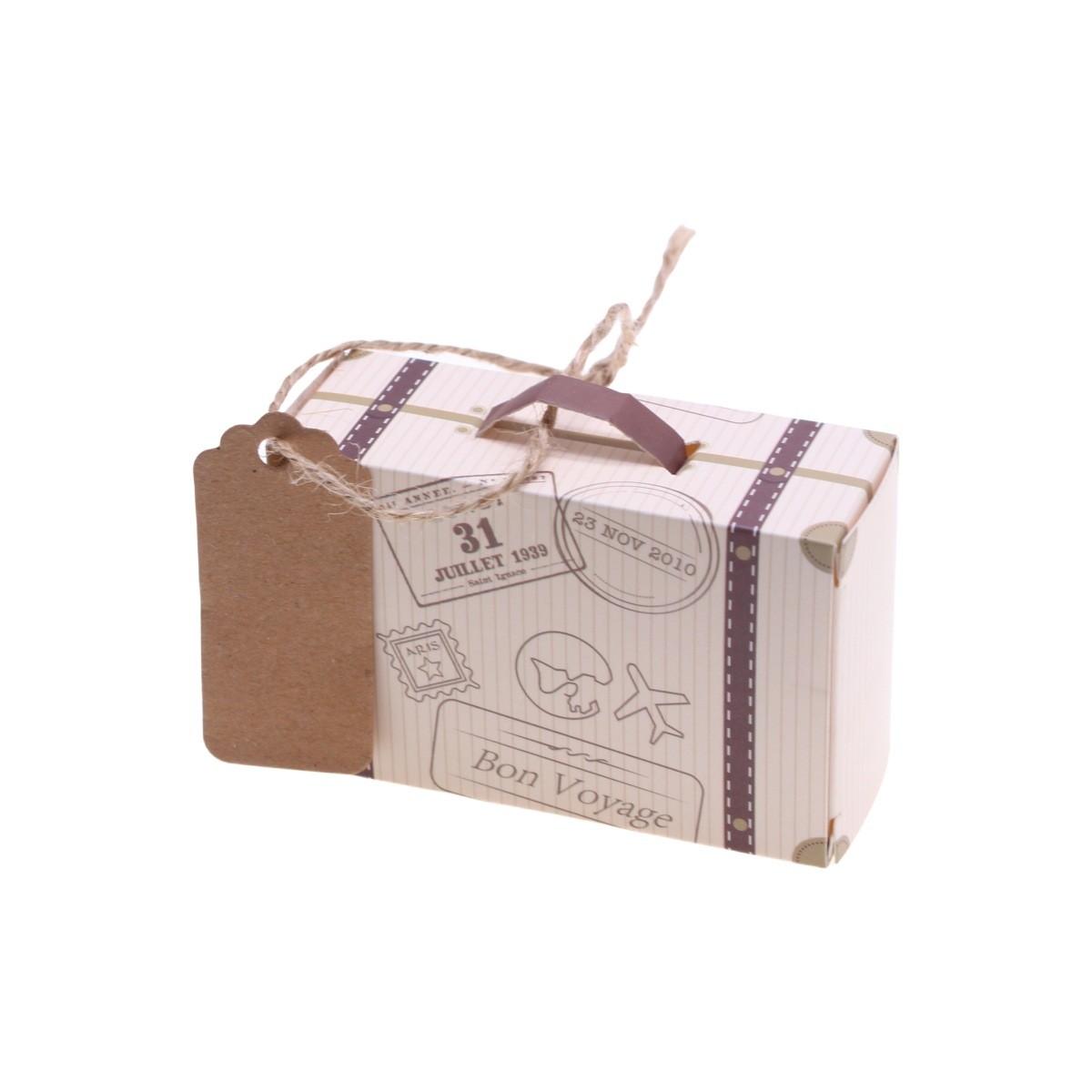 

5 шт. Мини-чемоданчик крафт-конфетная коробка бонбоньерка свадебные подарочные коробки путешествия тематическая вечеринка на годовщину день рождения коробка для детского душа other