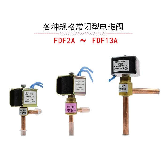 1 PIÈCE Vanne Solénoïde 2 Voies Angle Droit FDF-2A/FDF-6A/FDF-8A /FDF-11A Normalement Fermée Pour Climatisation Machine à Glace Dégivrage