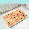Plush Floor Mat With Cartoon Flower Print Design For Bedroom And Use Bathroom