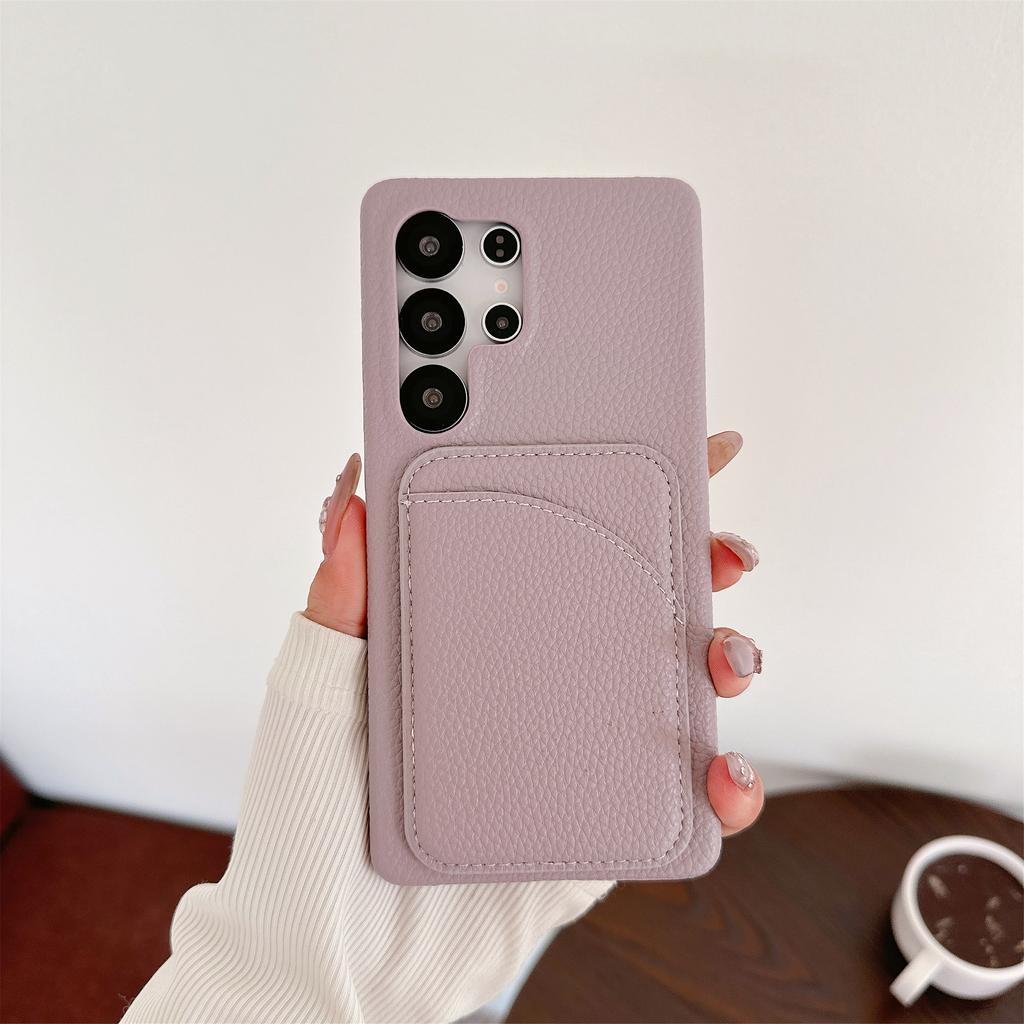 Lychee Leather Card Wallet Holder Slot Phone Case For Samsung Galaxy S25 S24 S23 FE S22 Ultra Plus A13 A53 A54 A35 Cover