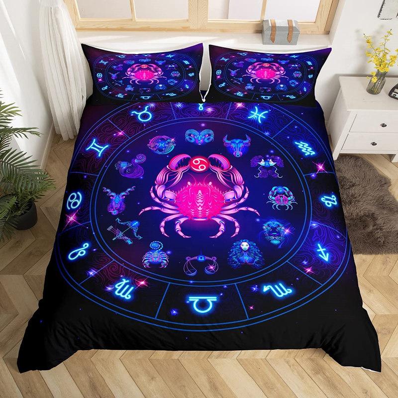 Constellation Duvet Cover Sun Moon Zodiac Astrology Bedding Set Spiritual Gifts For Women Teens Girls
