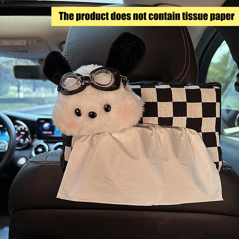 

Kawaii Sanrio Pochacco Car Tissue Box Seat Tissue Box Case Napkin Container Organizer Toilet Paper Holder Auto Interior